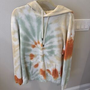 Feat Tie Dye Fleece Hoodie Unisex Size L Multicolor Pullover